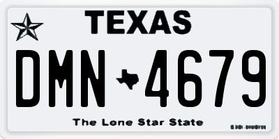 TX license plate DMN4679