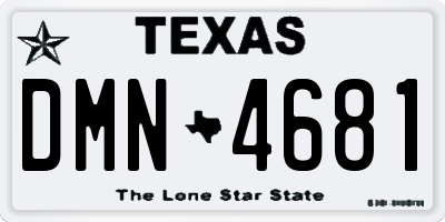 TX license plate DMN4681