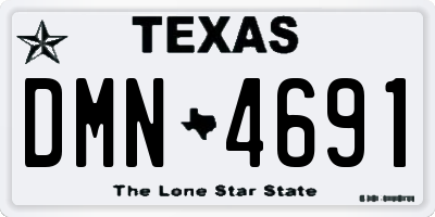 TX license plate DMN4691