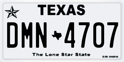 TX license plate DMN4707