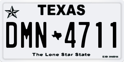 TX license plate DMN4711