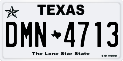TX license plate DMN4713