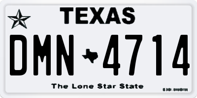TX license plate DMN4714