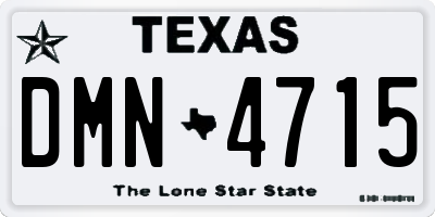 TX license plate DMN4715