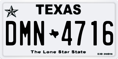 TX license plate DMN4716