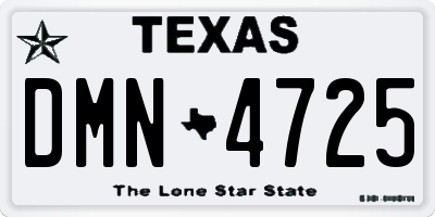 TX license plate DMN4725