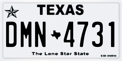 TX license plate DMN4731