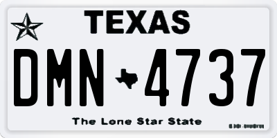 TX license plate DMN4737