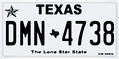 TX license plate DMN4738