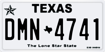 TX license plate DMN4741