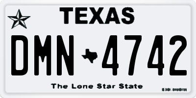 TX license plate DMN4742