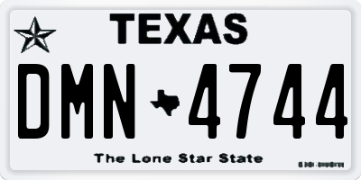 TX license plate DMN4744