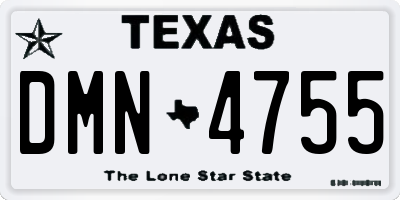 TX license plate DMN4755