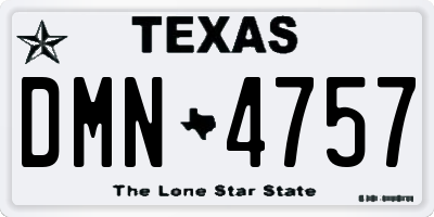 TX license plate DMN4757