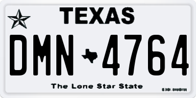 TX license plate DMN4764
