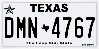TX license plate DMN4767