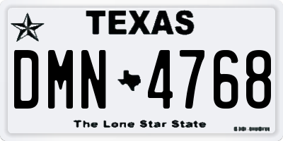 TX license plate DMN4768