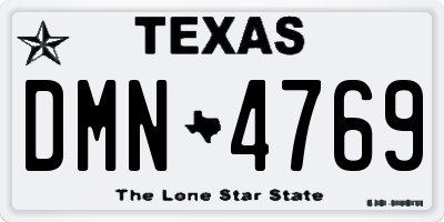 TX license plate DMN4769