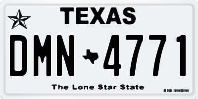 TX license plate DMN4771