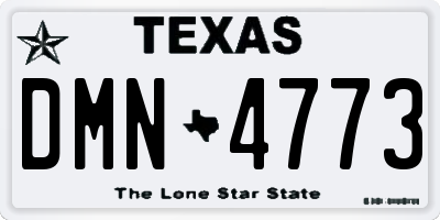 TX license plate DMN4773
