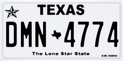 TX license plate DMN4774