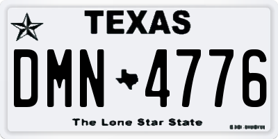 TX license plate DMN4776
