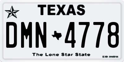 TX license plate DMN4778