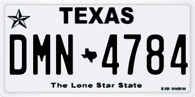 TX license plate DMN4784
