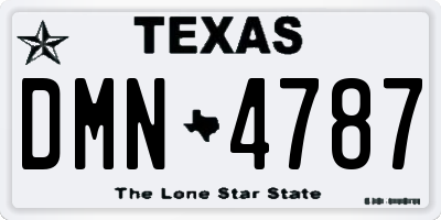 TX license plate DMN4787