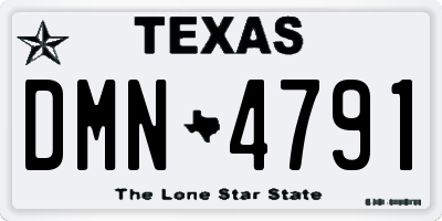 TX license plate DMN4791