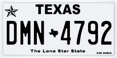 TX license plate DMN4792