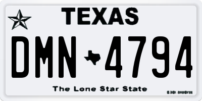 TX license plate DMN4794