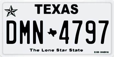 TX license plate DMN4797