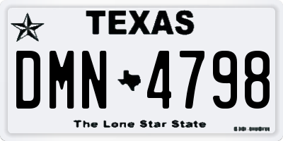 TX license plate DMN4798