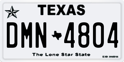 TX license plate DMN4804
