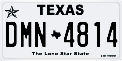 TX license plate DMN4814