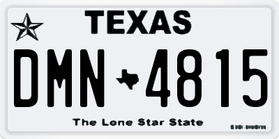 TX license plate DMN4815