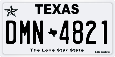 TX license plate DMN4821