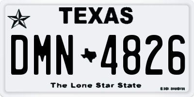 TX license plate DMN4826