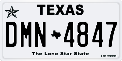 TX license plate DMN4847