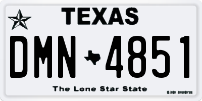 TX license plate DMN4851