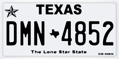 TX license plate DMN4852