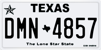 TX license plate DMN4857