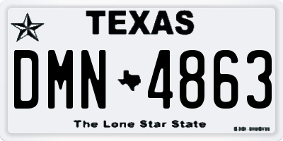 TX license plate DMN4863