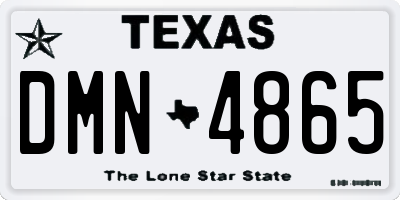 TX license plate DMN4865
