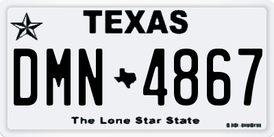 TX license plate DMN4867
