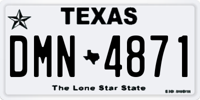 TX license plate DMN4871