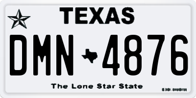 TX license plate DMN4876
