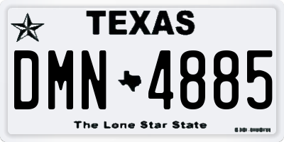 TX license plate DMN4885