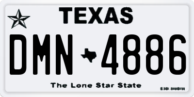 TX license plate DMN4886